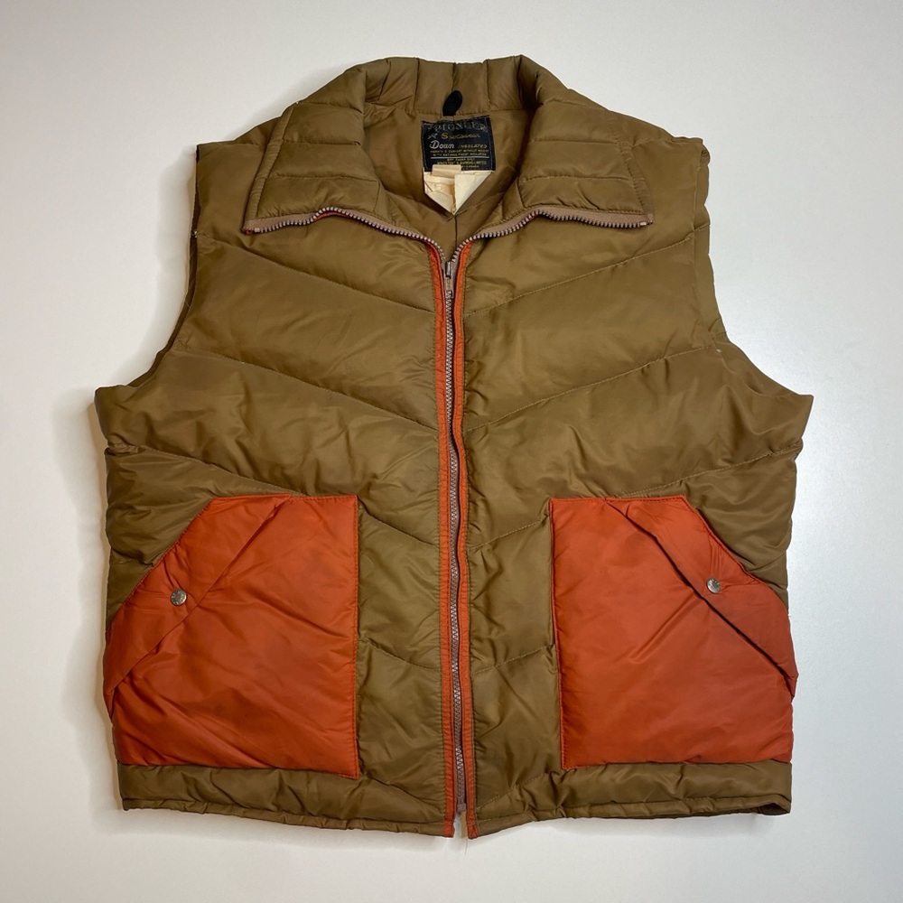 Vintage 80’s Pioneer Sportswear Real Goosedown Insulated Puffer Hunting Vest L